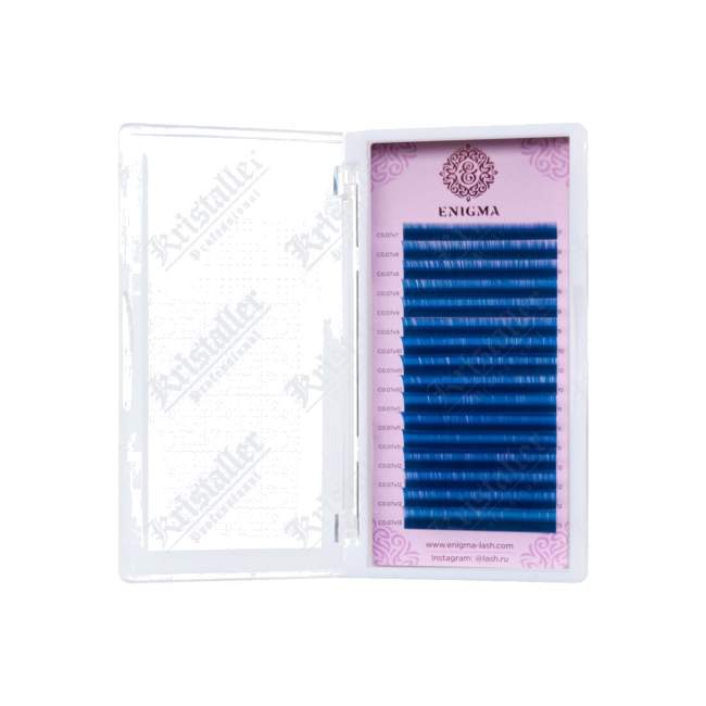 Цветные ресницы 16 линий 0,10 blue Цветные ресницы 16 линий 0,10 blue