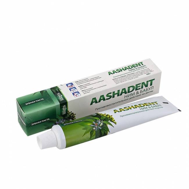 Зубная паста ним и бабул, Aasha Herbals Зубная паста ним и бабул, Aasha Herbals